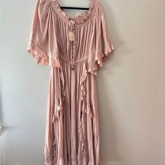 Free people beach bliss Pink Off-Shoulder Dress - Picture 1 of 2